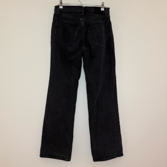 ABERCROMBIE + FITCH The 90s Relaxed High Waisted Black Wide Leg Distressed Jeans - Picture 7 of 10